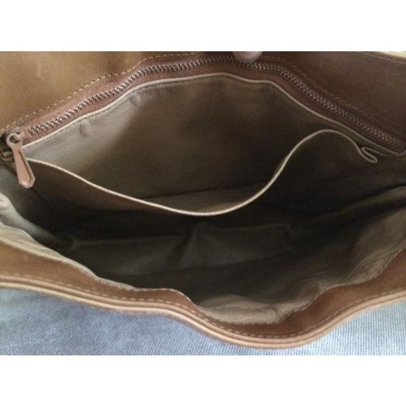 Gucci Vintage Top Handle Satchel Camel Leather Accordion Bottom - Picture 2 of 10